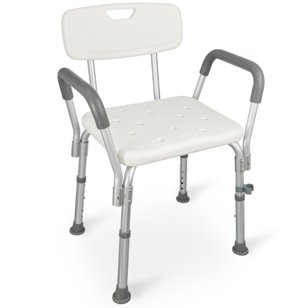 Taboret prysznicowy z oparciem i uchwytami bocznymi - TGR-R KP 355L Timago